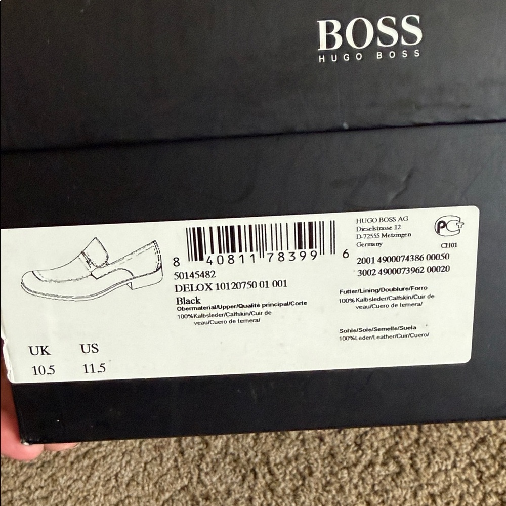 Boss Men's Dark Brown Leather Slip-On Loafers - Picture 6 of 6